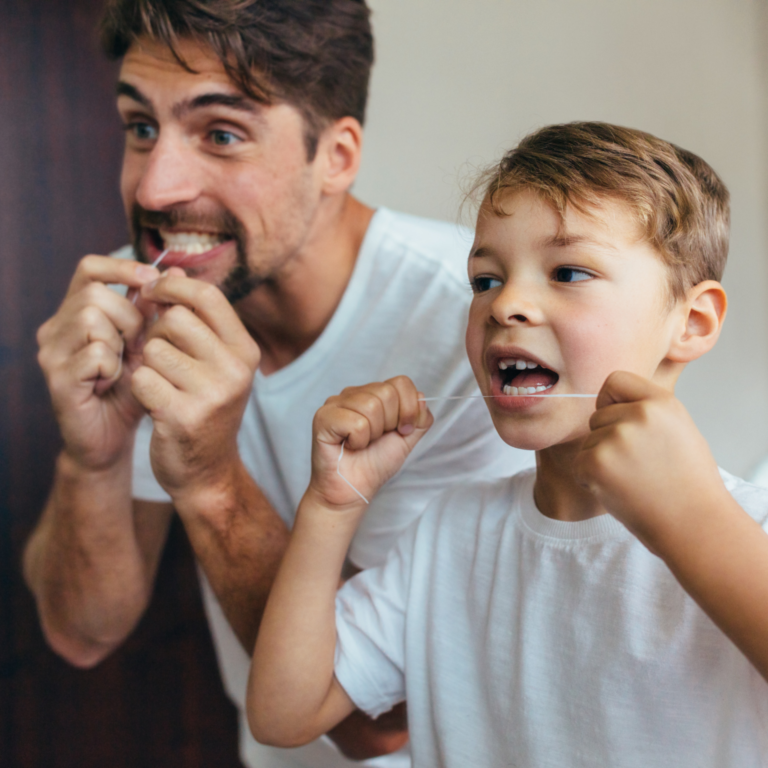 Teeth flossing